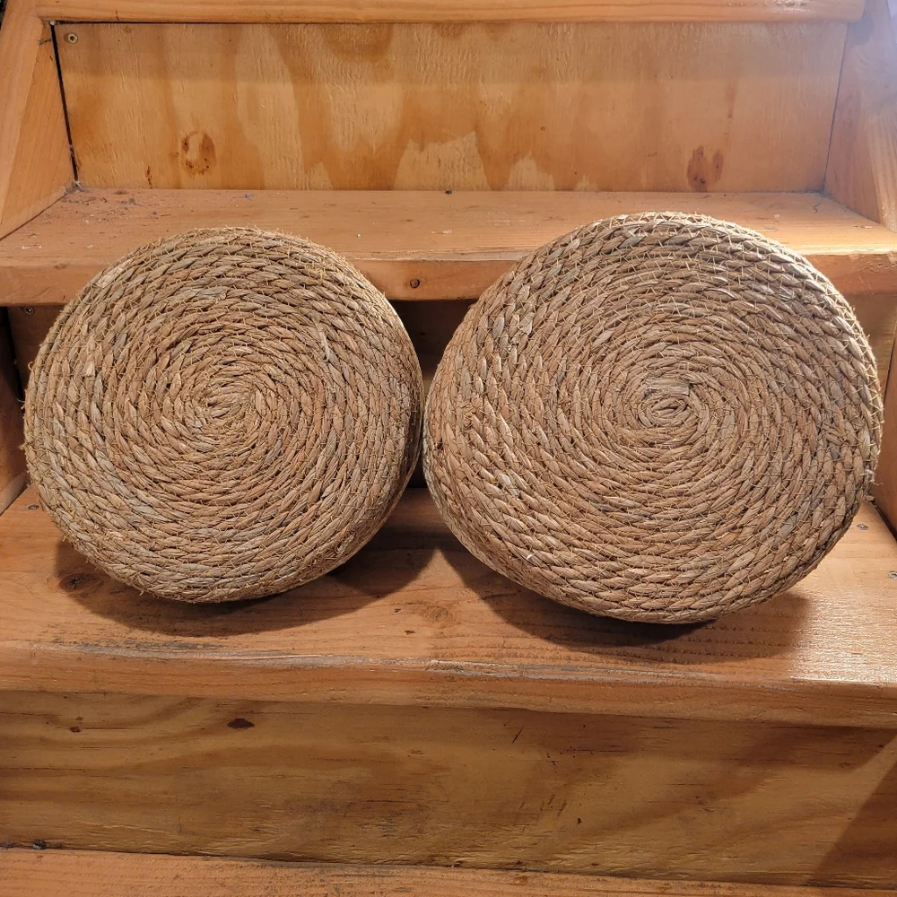 Round 2-Toned Nesting set of 2  Baskets for Display/Organization